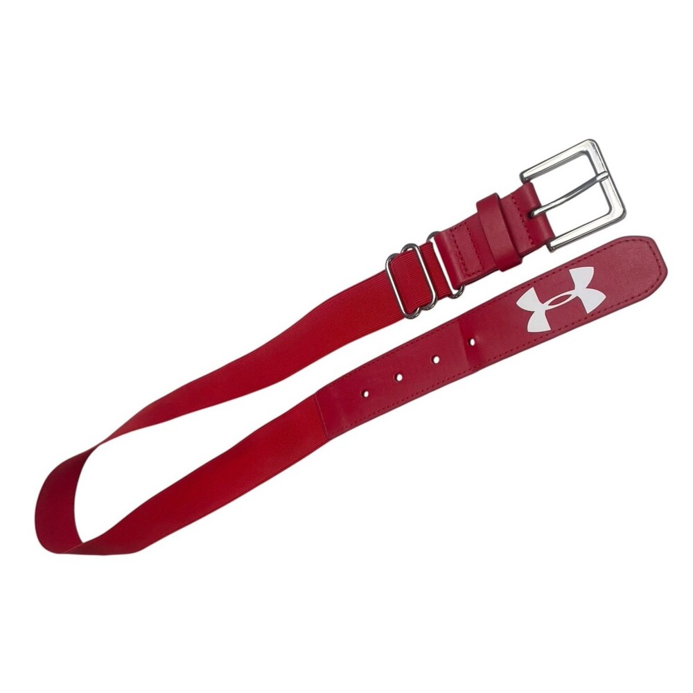 Under Armour Belt Men's One Size Red Adjustable Elastic Stretch Uniform Baseball